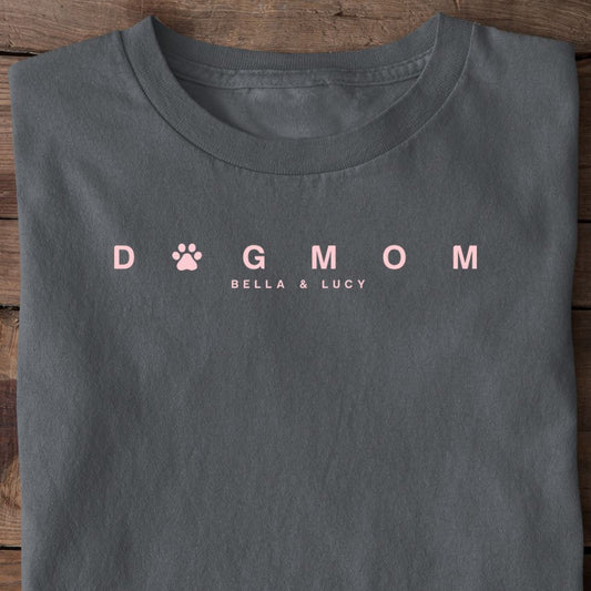 Dogmom Modern Edition Shirt - personalized dog name